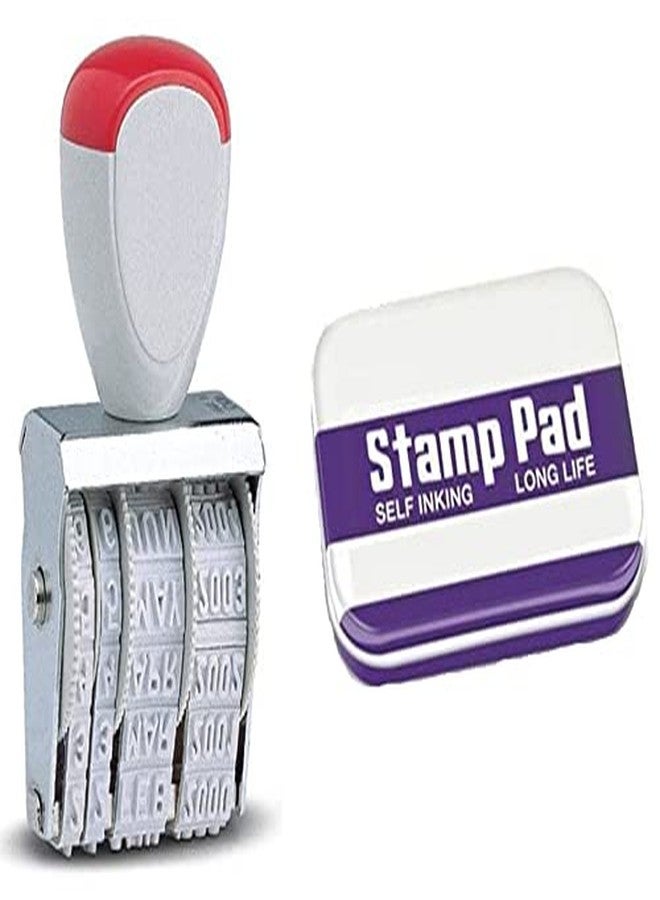 Dinojames Dater Stamp with violet Stamp Pad date adjustable - Image 1